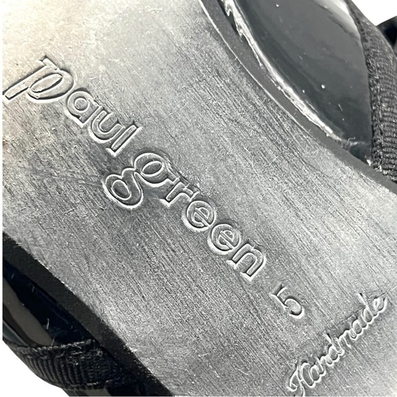 Paul Green Black Patent Leather Mary Jane Handcrafted Heels Women’s 7.5 - Picture 13 of 16